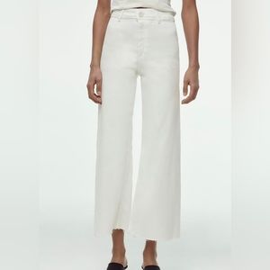 Zara White Marine Straight Leg Jean